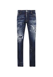 Dark Ripped Bleach Wash Super Twinky Jeans