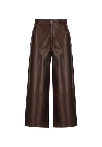 Pantaloni Culotte In Pelle