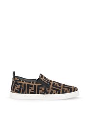 Slip on junior in tessuto con logo FF allover