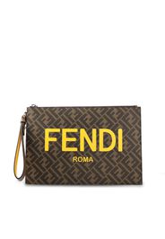 Pouch Piatta Fendi In Tessuto