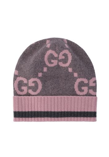 Cappello in cashmere lavorato a maglia con GG