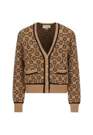 Cardigan in Cashmere Jacquard con Morsetto