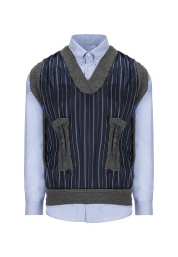 Camicia Oxford con gilet sovrapposto