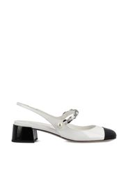 Décolleté slingback in pelle e vernice | 39