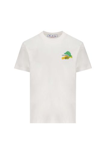 T-Shirt Brush Off- White In Cotone