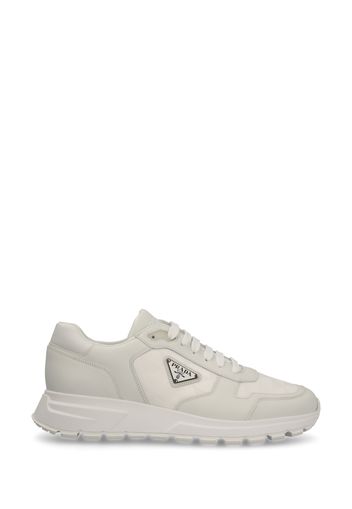 Sneakers In Pelle E Re-Nylon