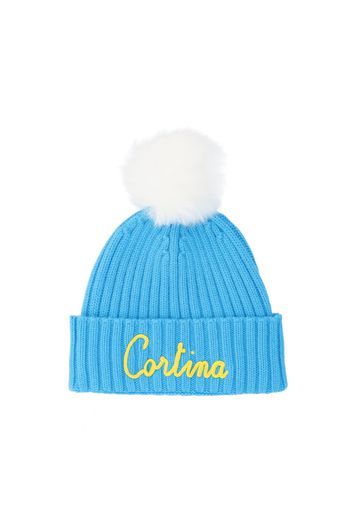 Cappello da donna con pompon e ricamo