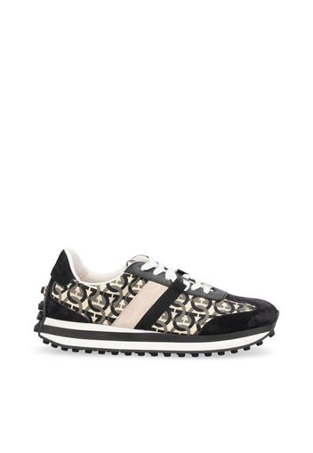 Sneakers In Pelle E Nylon