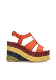 Espadrillas Ferragamo In Suede Con Plateau