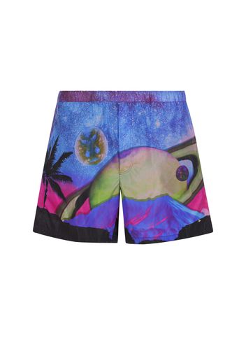 Shorts Con Stampa Water Sky