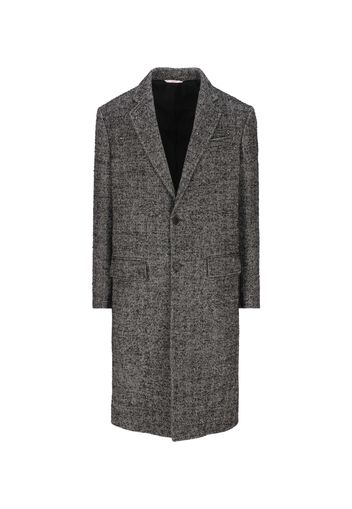 Cappotto monopetto in Tweed di Lana con Rockstud Spike all over