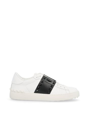 Sneaker Rockstud Untitled Valentino Garavani in vitello bianco