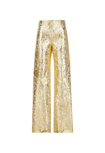 Pantaloni In Gold Heavy Lace