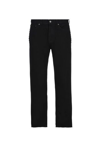 Pantalone In Denim Con Borchie Black Untitled