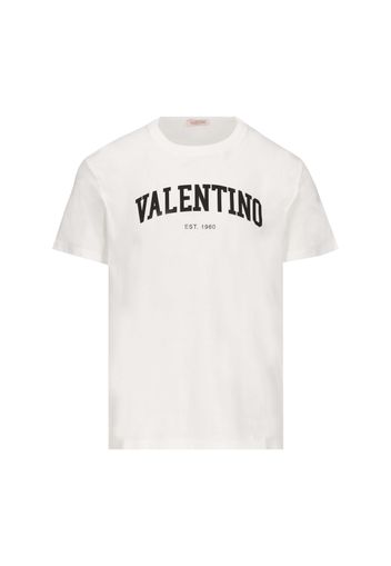 T-shirt In Cotone Con Stampa Valentino