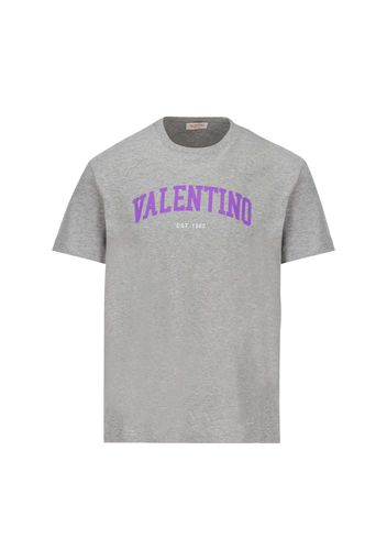 T-shirt In Cotone Con Stampa Valentino