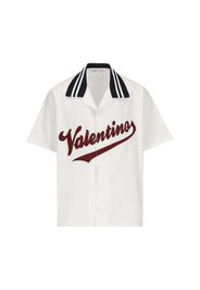 Camicia Da Bowling In Cotone Con Patch Valentino