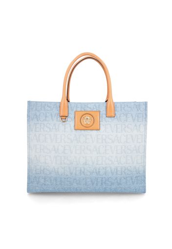 Borsa Shopper In Denim Di Cotone