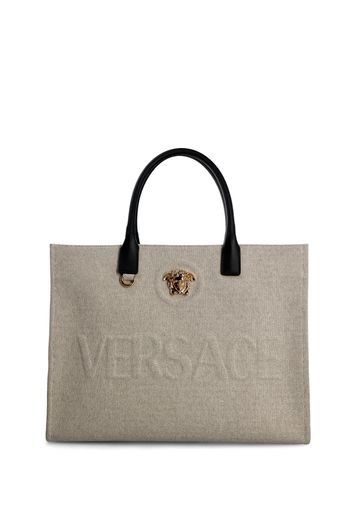 Borsa Shopper In Denim Di Cotone