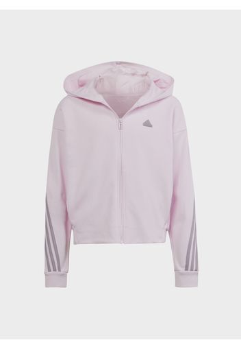 Felpa Full Zip 3 Stripes Ragazza