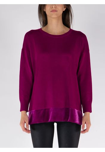 Maglione Viscosa Inserto Velour