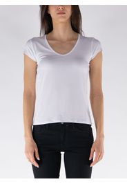 T-Shirt In Viscosa Collo A V