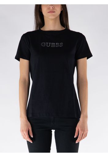 T-Shirt Con Logo Strass