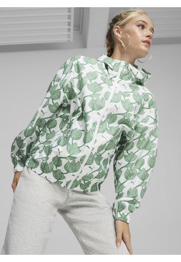 Giacca A Vento Blossom Print All-Over