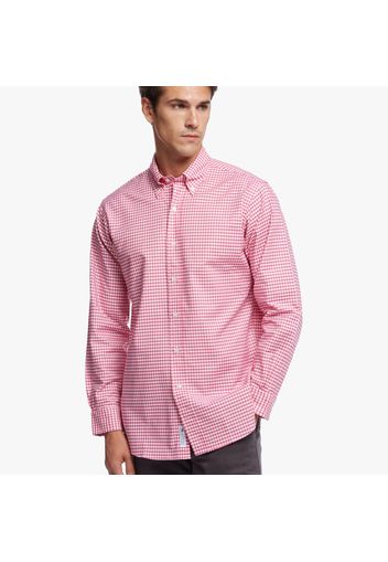 Camicia elegante Regent regular fit in cotone Oxford non-iron, colletto button-down - male Quadri rosa 14H