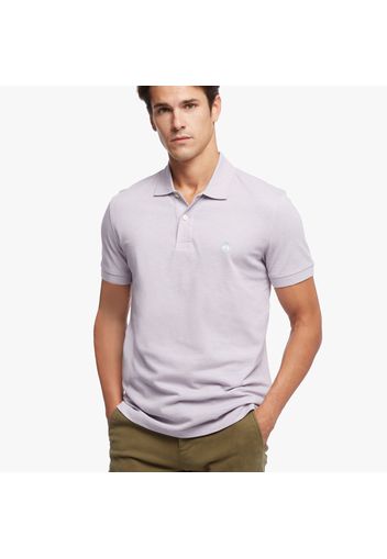 Polo slim fit a maniche corte in piquet - male Grigio chiaro L