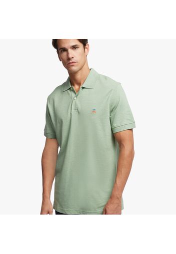 Polo slim fit a maniche corte in piquet - male Verde pastello L