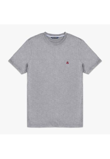 T-shirt girocollo con logo in cotone Supima lavato - male Grigio L