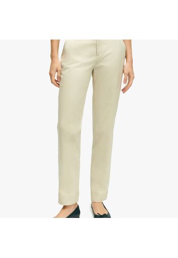 Pantalone chino in cotone stretch lavato in capo - female Neutrale 0