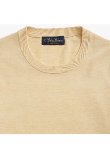 Maglione girocollo in cotone Supima - male Beige scuro L