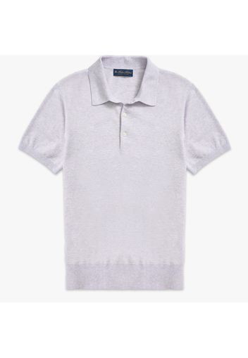 Maglia con colletto polo a maniche corte in cotone Supima - male Viola Pastello M