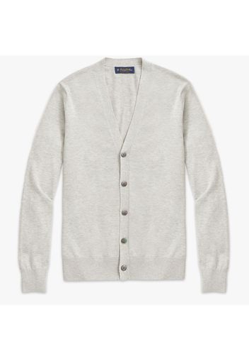 Cardigan in cotone Supima con abbottonatura frontale - male Grigio L