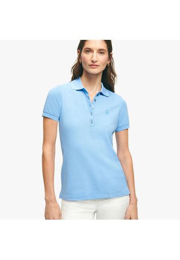 Supima Cotton Stretch Pique Polo Shirt - female Light/Pastel Blue XS