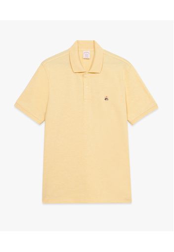 Polo Gialla Screziata In Piqué Di Cotone Supima Elasticizzato - Uomo Polo Giallo Xxl