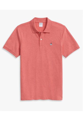 Polo Rossa Screziata In Piqué Di Cotone Supima Elasticizzato - Uomo Polo Rosso L