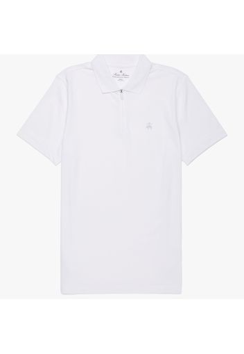 Polo ad alte prestazioni con zip - male Bianco M