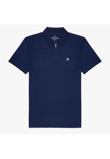 Polo ad alte prestazioni con zip - male Blu L