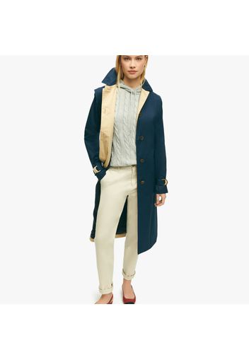 Water-Repellent Cotton Trench Coat - female Navy L