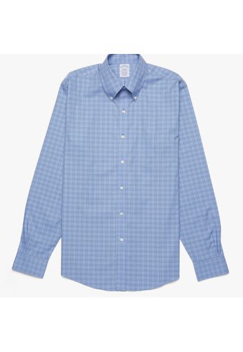 Supima Cotton Non-Iron Pinpoint Oxford Button Down Dress Shirt - male Open Blue 15