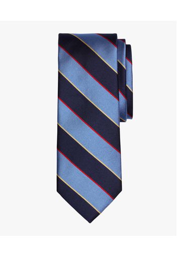 Silk Striped Tie - Uomo Cravatte E Pochette Da Taschino Blue Regular