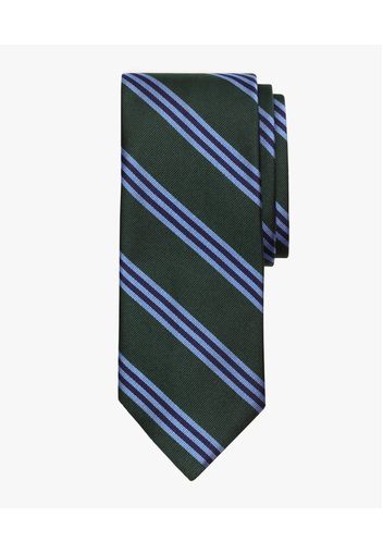 Silk Striped Tie - Uomo Cravatte E Pochette Da Taschino Green Regular