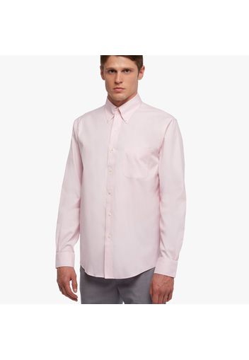 Stretch Supima Cotton Non-Iron Pinpoint Oxford Button-Down Collar Dress Shirt - male Light/Pastel Pink 16