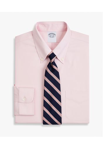 Camicia Rosa Chiaro Slim Fit Non-iron In Cotone Elasticizzato Con Collo Button-down - Uomo Camicie Eleganti Rosa Chiaro 16h