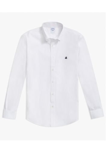 Camicia Bianca Regular Fit Non-iron In Cotone Elasticizzato Con Colletto Button-down - Uomo Camicie Sportive Bianco Xl