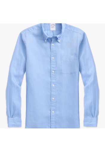 Camicia sportiva in lino irlandese - male Blu L