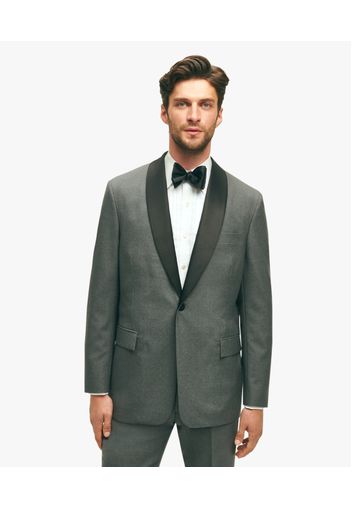 Grey Regular Fit Wool Tuxedo Jacket - Uomo Abiti Grey 44